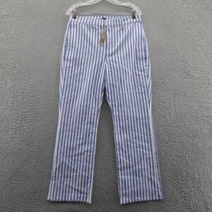 NWT J Crew Slim Demi Boot Chino Pants 29 Blue White Stripes High‎ Rise Twill